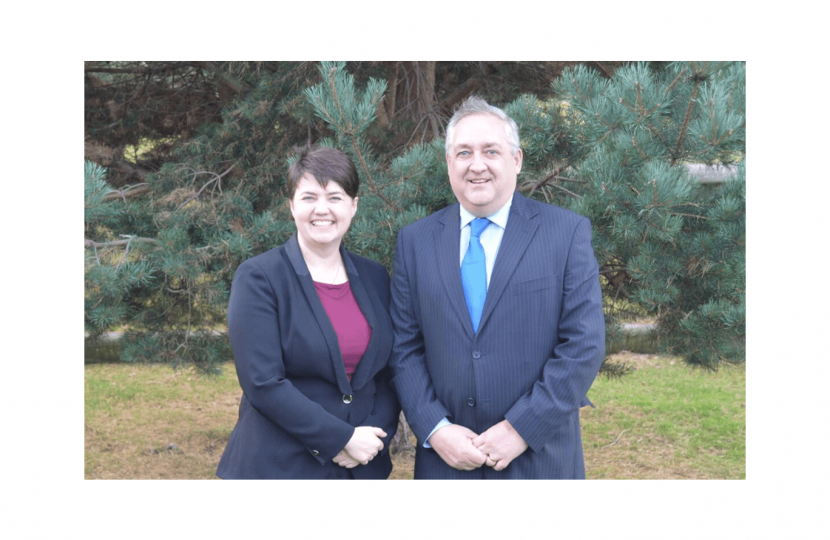 Brian Small with Ruth Davidson