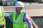 Craig Hoy visits the Kinwegar Recycling Centre in 2019